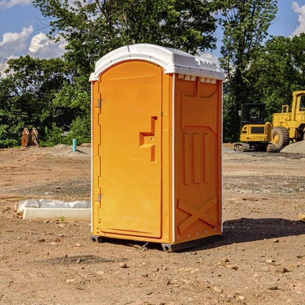 can i customize the exterior of the portable restrooms with my event logo or branding in Arp